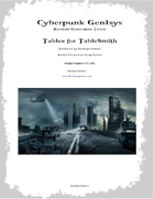 Cyberpunk GenIsys Tables for use with TableSmith
