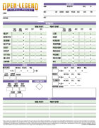 Open Legend Printable Character Sheet