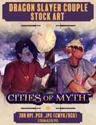 Premium Stock Art: Dragon Slayer Couple (Cities of Myth)