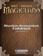 Miscellany Memorandum: Constructs