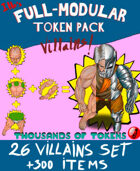 Full Modular Tokens - Villains