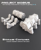3D Printable Storage Container Includes Separate Container Rack Piece