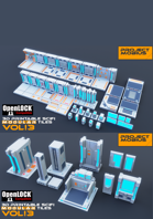 3D Printable SciFi OpenLOCK Compatible Tiles for Gaming Vol3