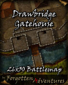 Drawbridge Gatehouse Site 26x30 Battlemap
