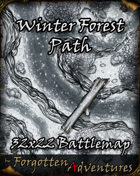 Winter Forest Path 32x22 Battlemap