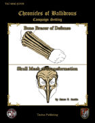 Chronicles of Ballidrous - Magical Items - Bone Bracer of Defense & Skull Mask of Transformation