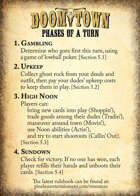 Doomtown Phase and Hand Ranks Reference
