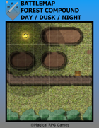 Battlemap Forest Compound Day/Dusk/Night