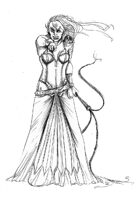 RPG Fantasy Character, Female, Drow Prietess