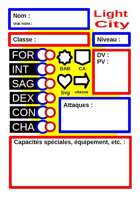 Light City - Fiche de personnage