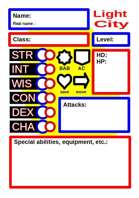 Light City - Character sheet
