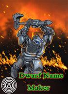 Dwarf Name maker Tool
