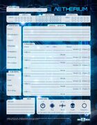 Aetherium RPG Character Sheets