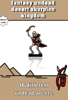 F-0005 - fantasy desert kingdom undead archers