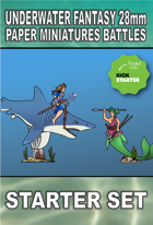Underwater Fantasy 28mm Paper Miniatures Battles Starter Box