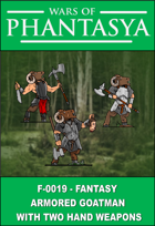 F-0019 - Armoured Goatman With Two Hand Weapons