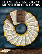 5e SRD Plant, Fey, and Giant Block Cards