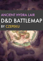 Ancient Hydra Lair DnD Battlemaps
