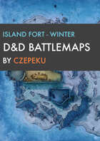 Island Fort - Winter Collection - DnD Battlemaps