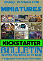 Miniatures Kickstarter Bulletin 19th October 2020