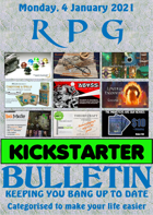 RPG Kickstarter Bulletin 4th January 2021