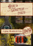 Hero's Cemetery Battlemap (Hand-drawn)