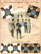 1814-1820 Hesse-Darmstadt Prinz Emil Regiment Flag