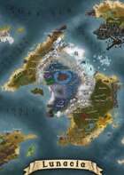 "Lunacia" Island Continent World Map
