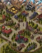 "Baisa" Forest Mountain Town Map