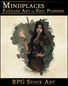 Female Elf Druid Stock Character Art