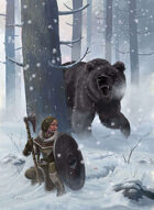 Full Page RPG Cover art - Winter Bear Hunt