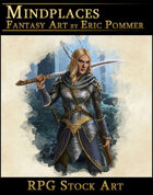 Female Elf Warrior RPG Stock Art