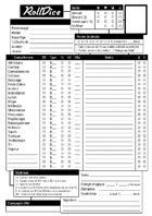 RollDice - Fiche de personnage