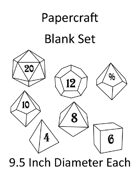Papercraft Dice Set - Blank - 9.5in