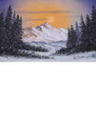 Arctic Winter Half Page Stock Art Winter Knoll
