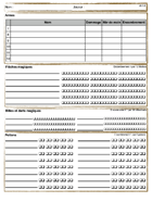LVL0 Médiéval - Feuille de Personage Extra - Armes