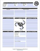 Adventure System - Character Sheet - Silver System - Black & White