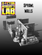 15mm Cyberpunk Scifi City Sprawl Walls Pack 3D Files