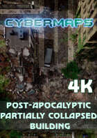 Cybermaps: Post-Apocalyptic Partially Collapsed Building 4k