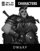 Character Stock Art - Dwarf - Greyscale