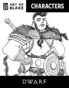 Character Stock Art - Dwarf - Lineart