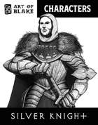 Character Stock Art - Silver Knight - Lineart