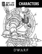 Character Stock Art - Dwarf Male - Lineart