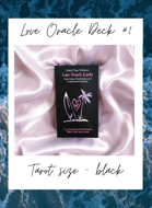 Island Time Wellness Love Oracle Cards 1 Tarot Size Black with Silver Text