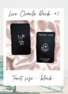 Island Time Wellness Love Oracle Cards 2 Tarot Size Black With Silver Text