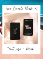 Island Time Wellness Love Oracle Cards 3 Tarot Size Black With Silver Text