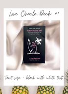 Island Time Wellness Love Oracle Cards 1 Tarot Size Black With White Text