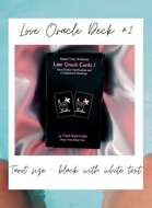 Island Time Wellness Love Oracle Cards 2 Tarot Size Black With White Text