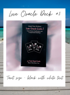 Island Time Wellness Love Oracle Cards 3 Tarot Size Black With White Text