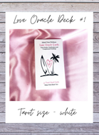 Island Time Wellnesss Love Oracle Cards 1 Tarot Size White With Black Text